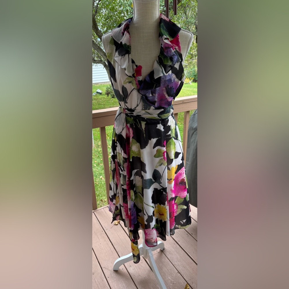 Floral Wrap Around Dress